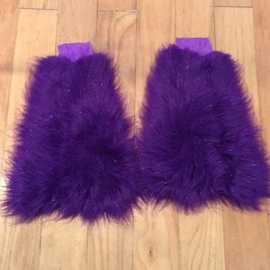 Purple Rave Fluffies Leg Warner’s